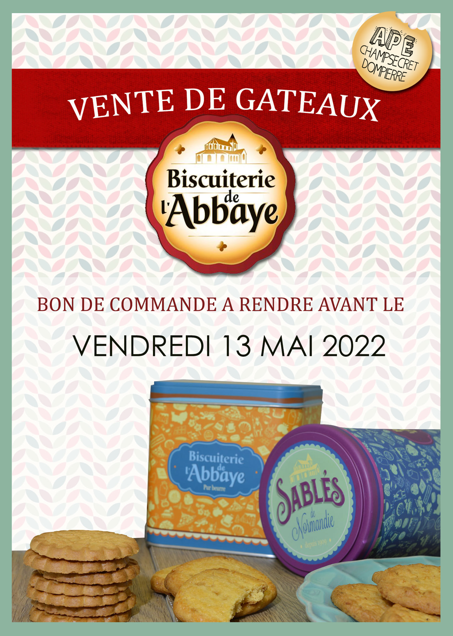 You are currently viewing Vente de biscuits de l’abbaye au profit de l’APE