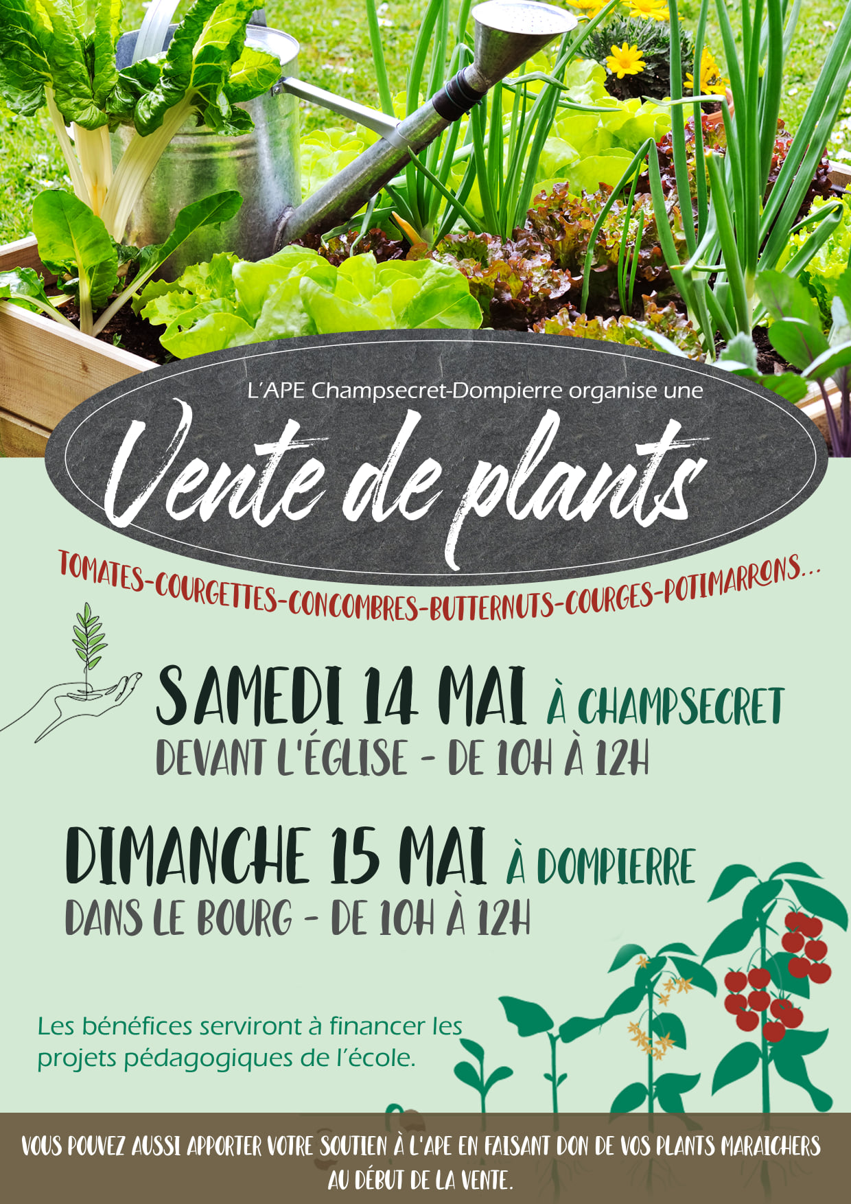 Read more about the article Vente de plants – APE Champsecret – Dompierre