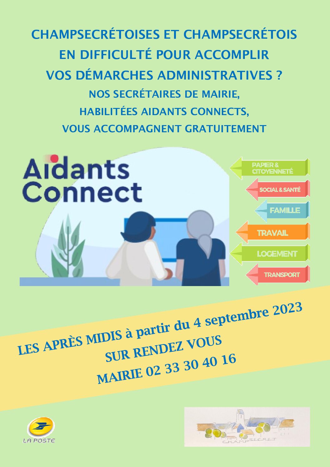 You are currently viewing Service Aidant Connect à la mairie de Champsecret