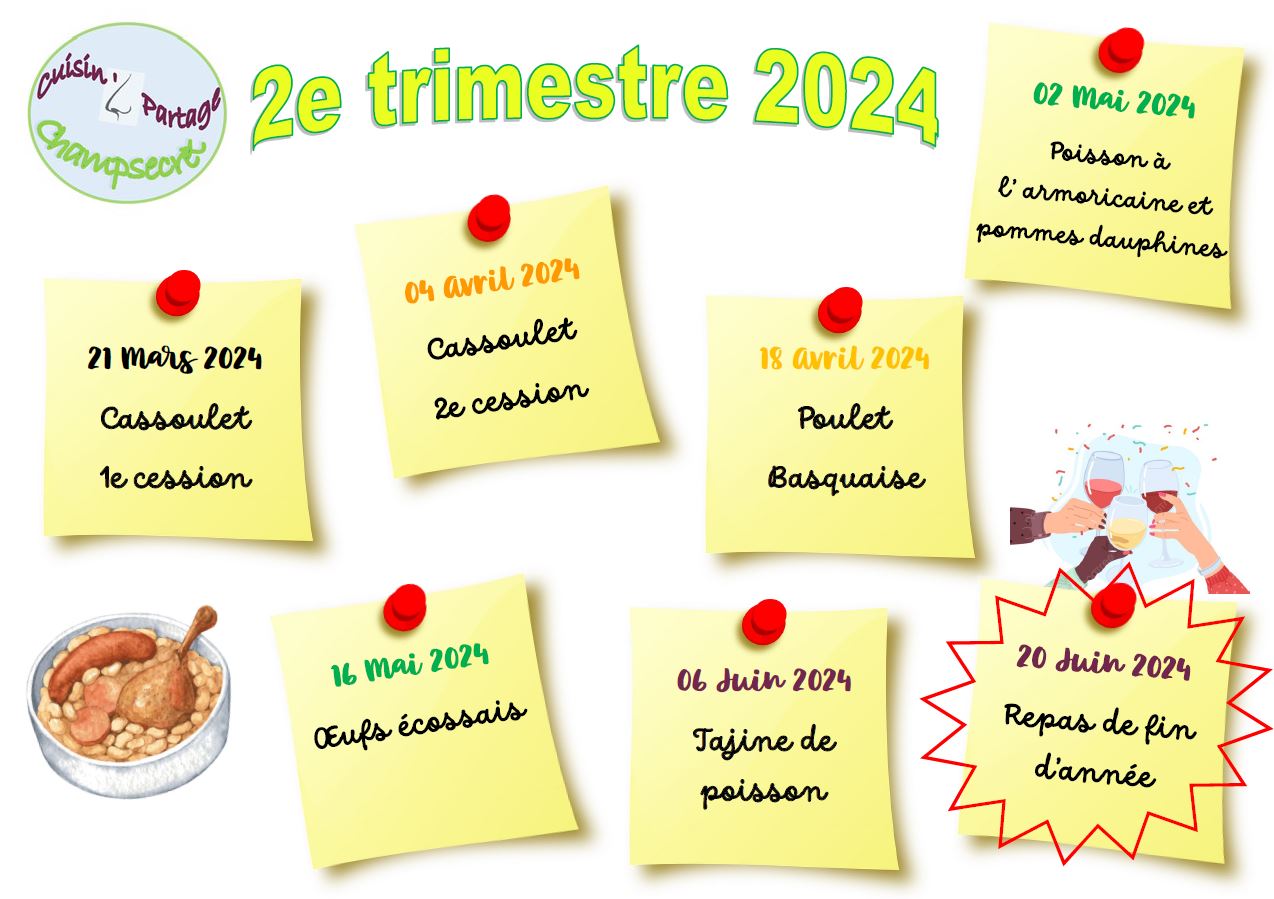 Read more about the article Cuisin’nez Partage – Programme du 2e trimestre 2024