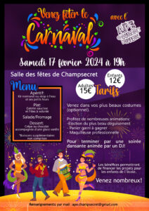 Read more about the article Soirée Carnaval de l’APE – Samedi 17 février