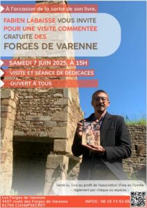 Lire la suite à propos de l’article Visite et séance de dédicaces – Forges de Varenne