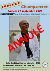 Lire la suite à propos de l’article Concert Champsecret – annulé