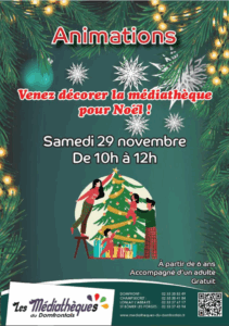 Lire la suite à propos de l’article Animation, décorer la médiathèque pour Noël