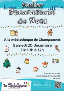 Lire la suite à propos de l’article Atelier Décorations de Noël à la Médiathèque