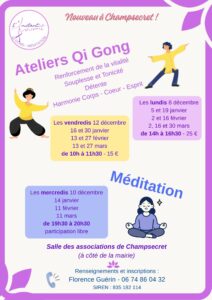 Lire la suite à propos de l’article Ateliers Qi Gong et méditation