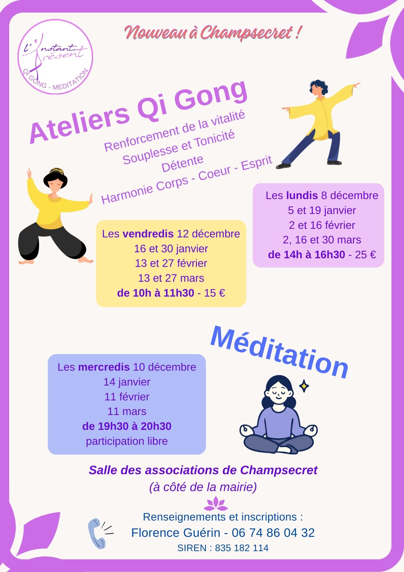 Lire la suite à propos de l’article Ateliers Qi Gong et méditation