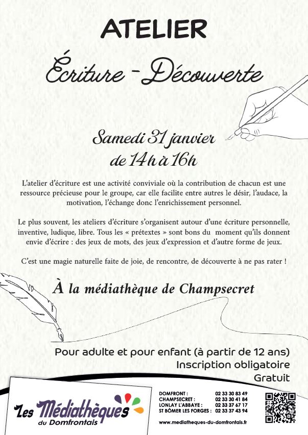 You are currently viewing Atelier écriture à la Médiathèque