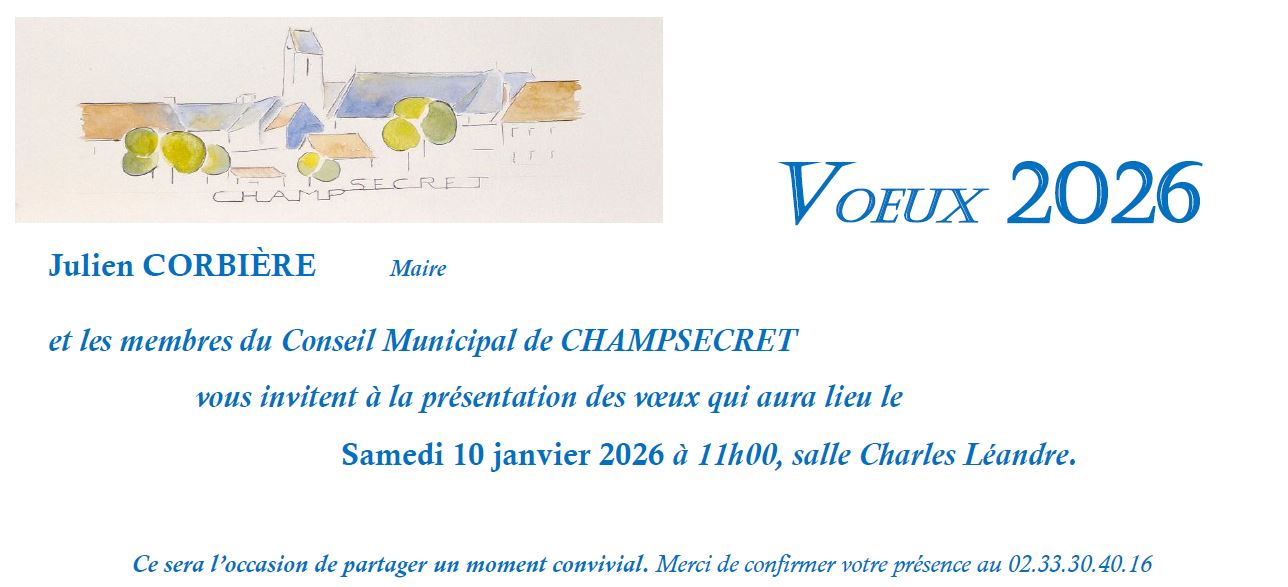 Lire la suite à propos de l’article Voeux 2026