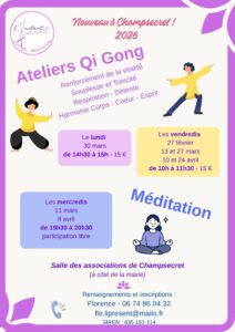 Lire la suite à propos de l’article Ateliers Qi gong et méditation