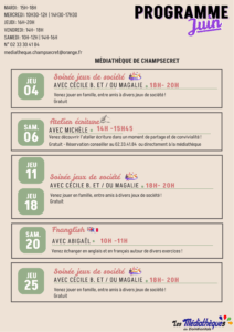 Lire la suite à propos de l’article Médiathèque – programme de juin