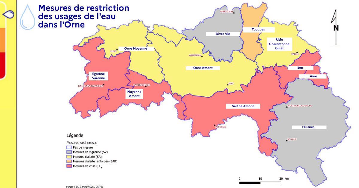 You are currently viewing Renforcement des mesures de restriction des usages de l&rsquo;eau dans l&rsquo;Orne