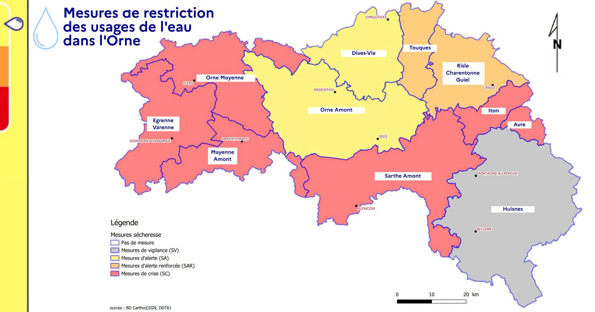 Lire la suite à propos de l’article Renforcement des mesures de restriction des usages de l’eau dans l’Orne